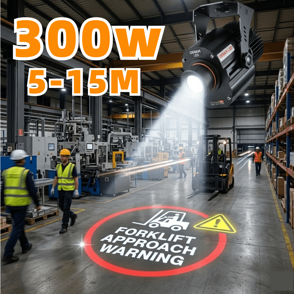 Industrial Virtual Safety Sign Projector — High-Visibility LED Warning Light for Floor Markings and Pedestrian Safety