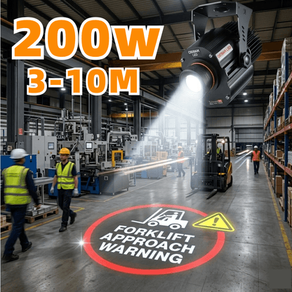 Industrial Virtual Safety Sign Projector — High-Visibility LED Warning Light for Floor Markings and Pedestrian Safety