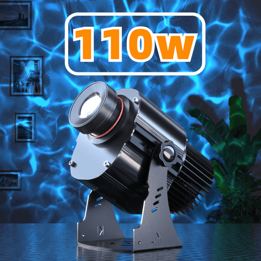 110wOutdoor Waterproof Water Ripple Projector - Dynamic Flowing Light for Landscape & Commercial Decor