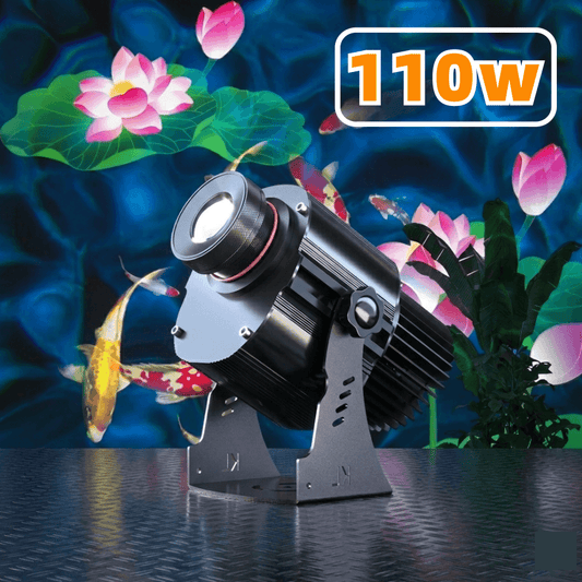 Dynamic Rotating Koi & Floral Gobo Projector — High-Power Prism Lens Outdoor Light with Lifelike Swimming Effect