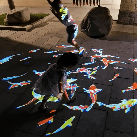 Dynamic Rotating Koi & Floral Gobo Projector — High-Power Prism Lens Outdoor Light with Lifelike Swimming Effect