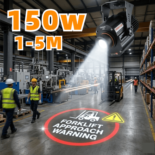 Industrial Virtual Safety Sign Projector — High-Visibility LED Warning Light for Floor Markings and Pedestrian Safety