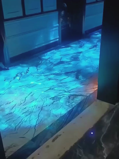 110wOutdoor Waterproof Water Ripple Projector - Dynamic Flowing Light for Landscape & Commercial Decor