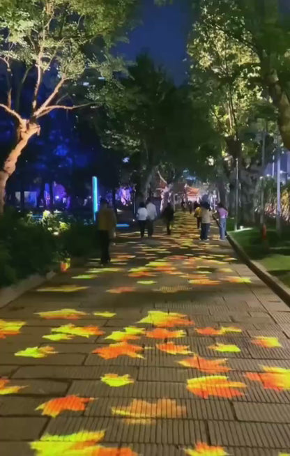 Dynamic Rotating Koi & Floral Gobo Projector — High-Power Prism Lens Outdoor Light with Lifelike Swimming Effect